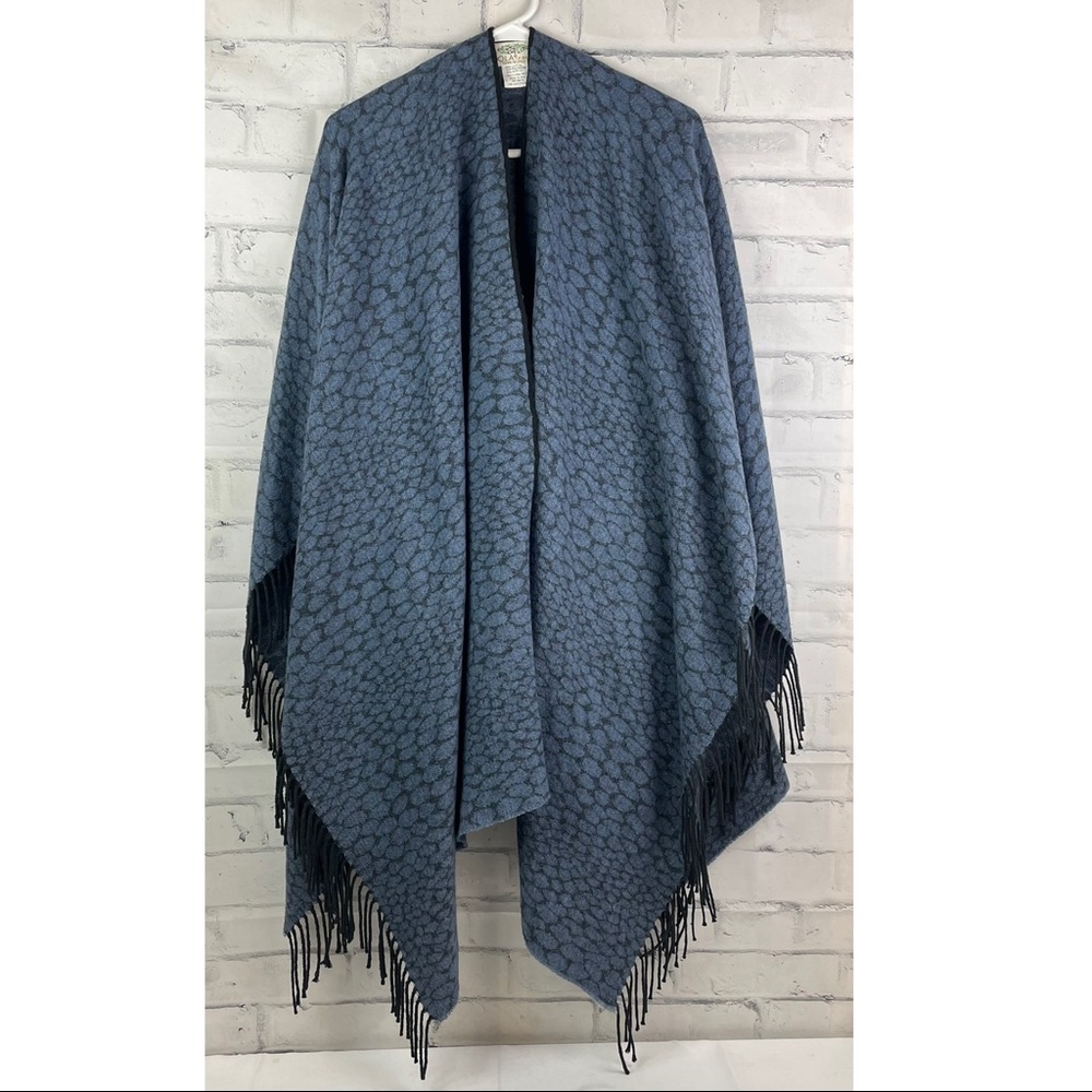Vintage Italian Knit Scarf Poncho Sweater Shawl Poncho Cape Cardigan One size